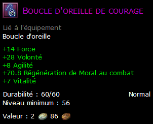 Boucle d'oreille de courage