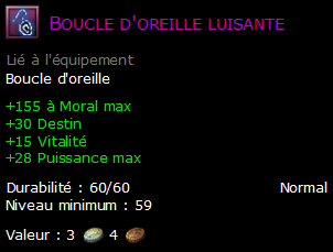 Boucle d'oreille luisante