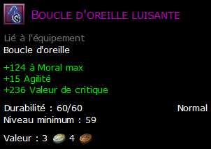 Boucle d'oreille luisante