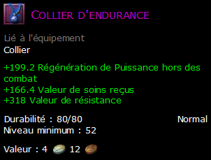 Collier d'endurance