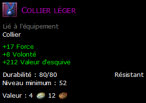 Collier léger