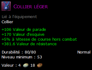 Collier léger