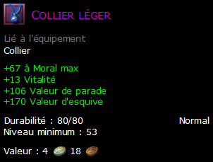 Collier léger