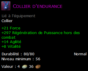 Collier d'endurance