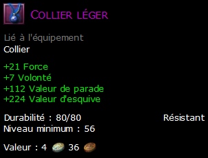 Collier léger