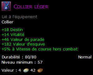 Collier léger