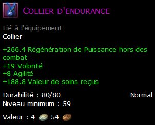 Collier d'endurance