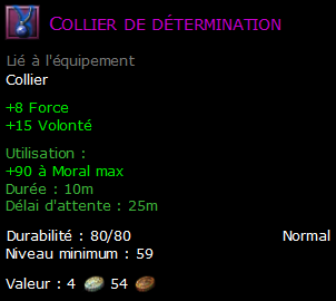 Collier de détermination