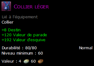 Collier léger