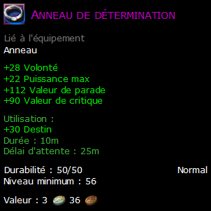 Anneau de détermination