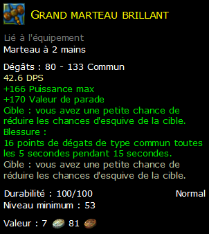 Grand marteau brillant