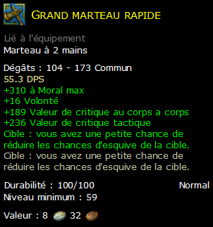 Grand marteau rapide