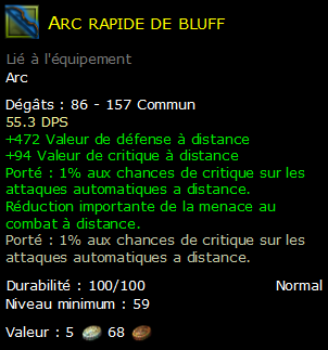 Arc rapide de bluff