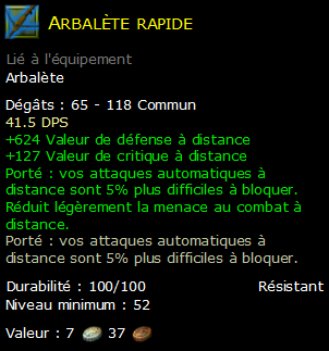 Arbalète rapide