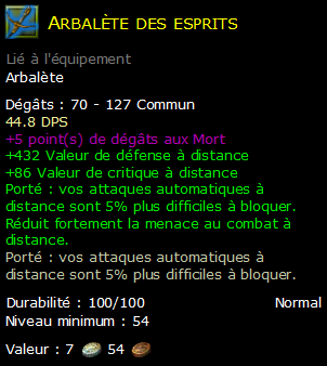 Arbalète des esprits