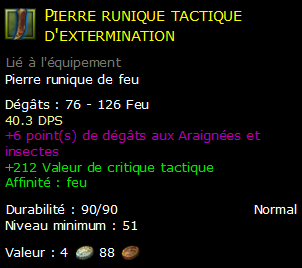 Pierre runique tactique d'extermination