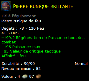 Pierre runique brillante