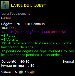 Lance de l'Ouest