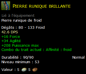 Pierre runique brillante