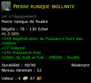 Pierre runique brillante