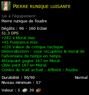 Pierre runique luisante