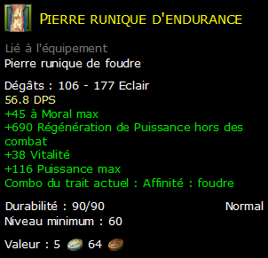 Pierre runique d'endurance