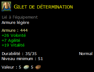 Gilet de détermination