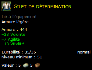 Gilet de détermination