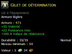 Gilet de détermination