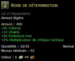 Robe de détermination