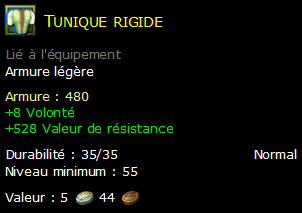 Tunique rigide