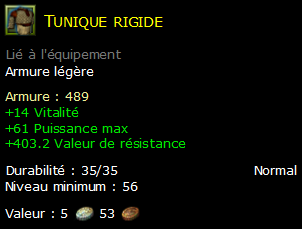 Tunique rigide