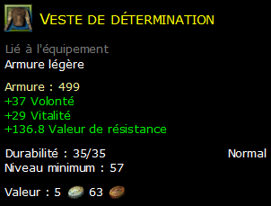 Veste de détermination