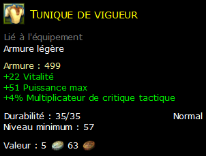 Tunique de vigueur