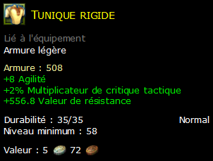 Tunique rigide