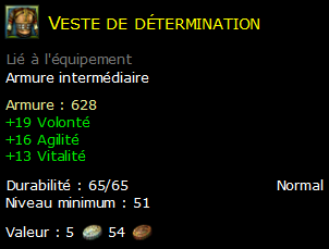 Veste de détermination