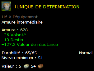 Tunique de détermination