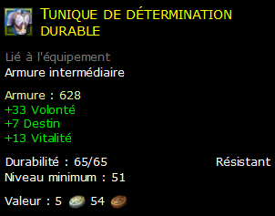 Tunique de détermination durable