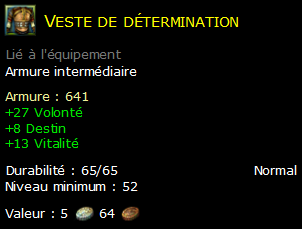 Veste de détermination