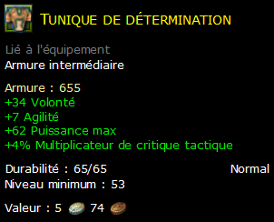 Tunique de détermination