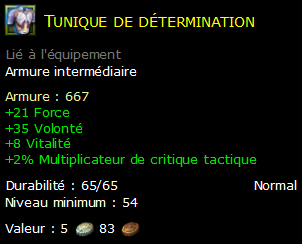 Tunique de détermination