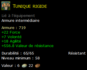 Tunique rigide