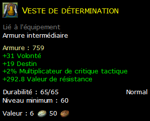 Veste de détermination