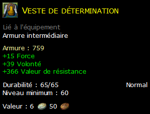 Veste de détermination