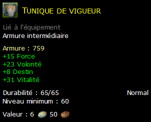 Tunique de vigueur