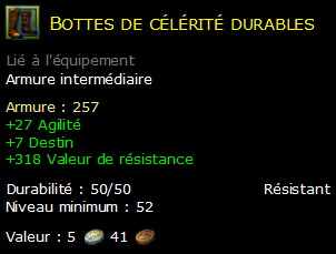 Bottes de célérité durables