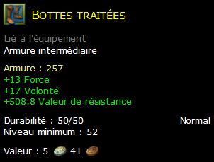 Bottes traitées