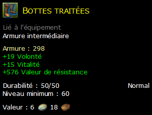 Bottes traitées