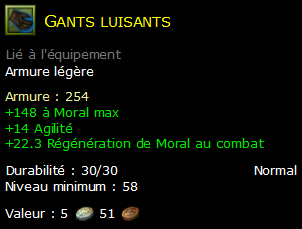 Gants luisants
