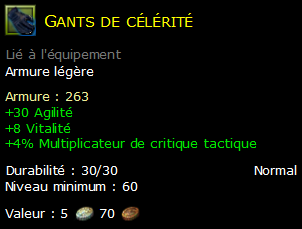 Gants de célérité